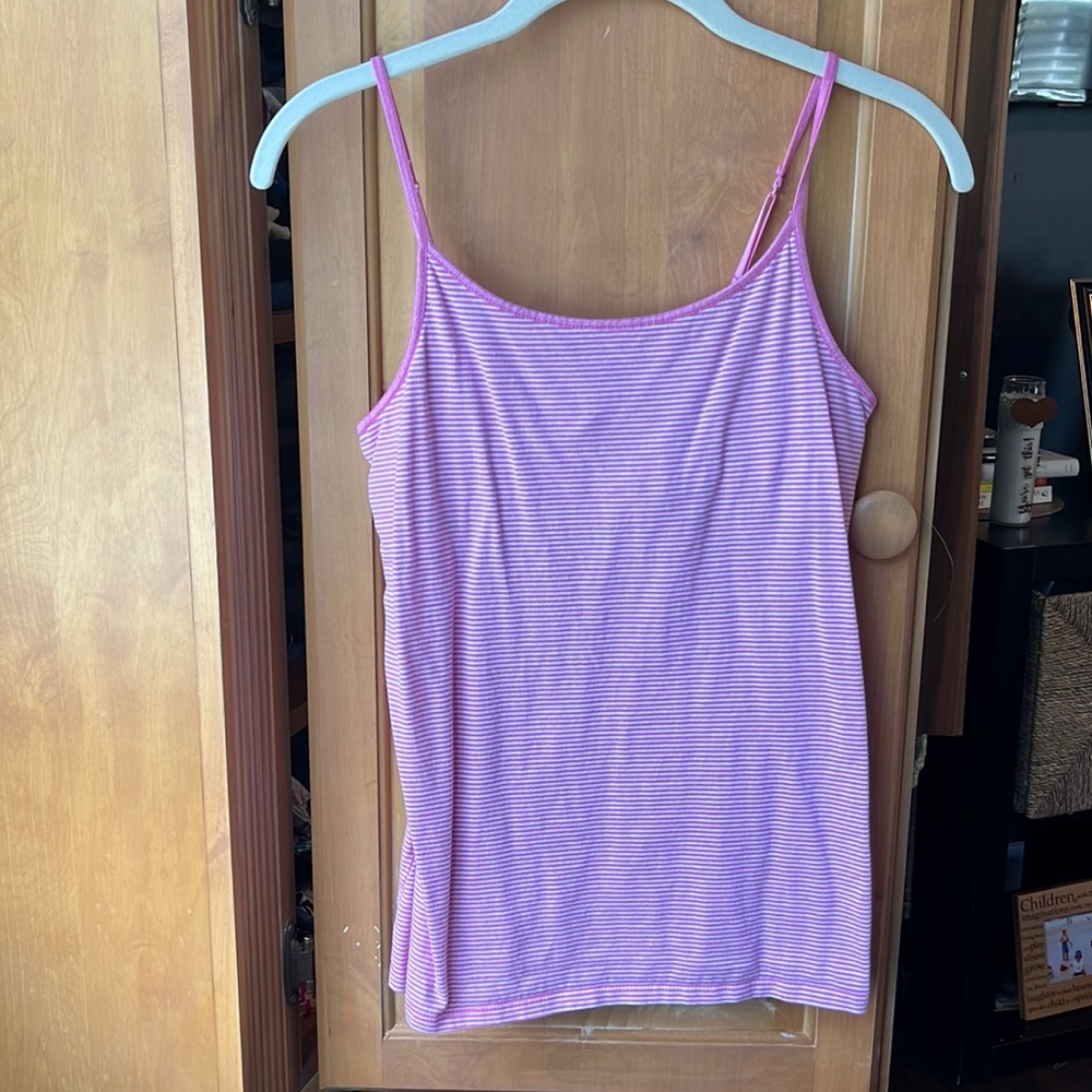 Mossimo. Small. Pink stripe tank top with spaghetti straps